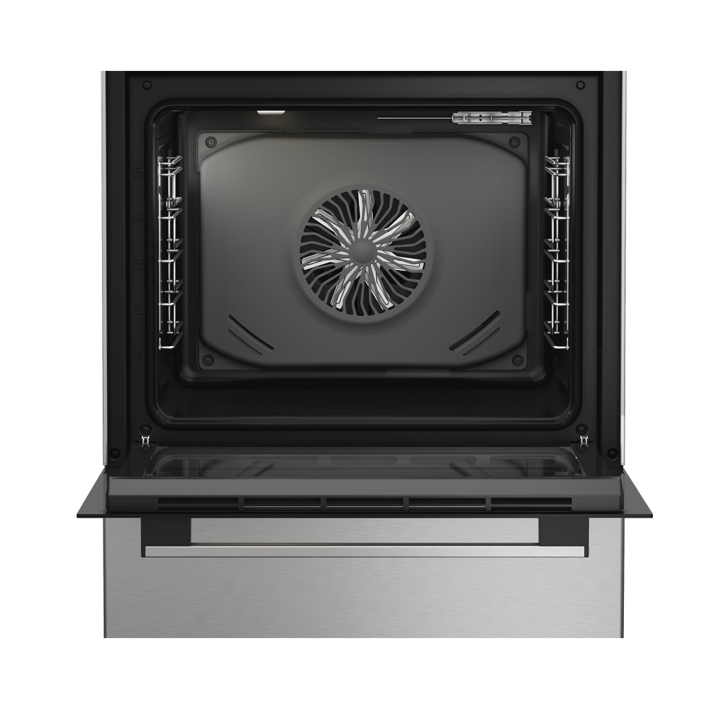 Indesit Cuisinière I6V5LCX Inox Electrique Frontal open