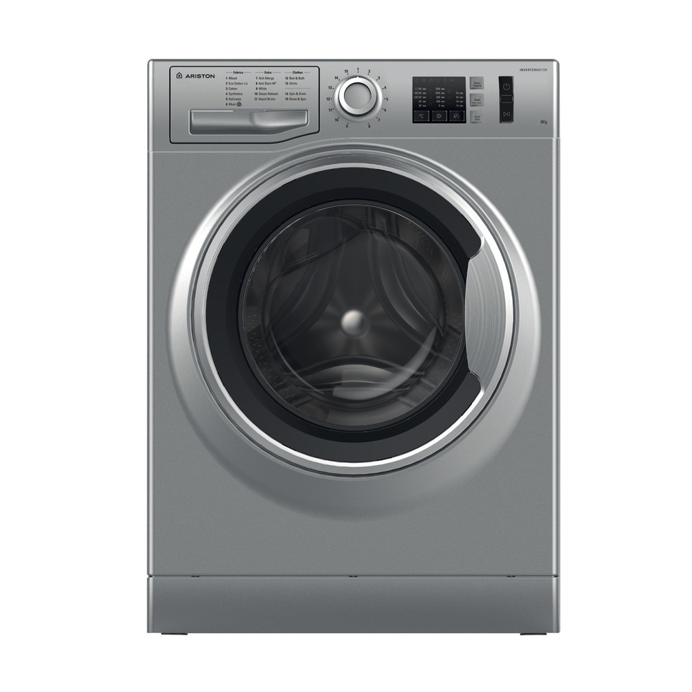 Ariston Washing machine Free-standing NM10 823 SS EX Silver Front loader A+++ Frontal