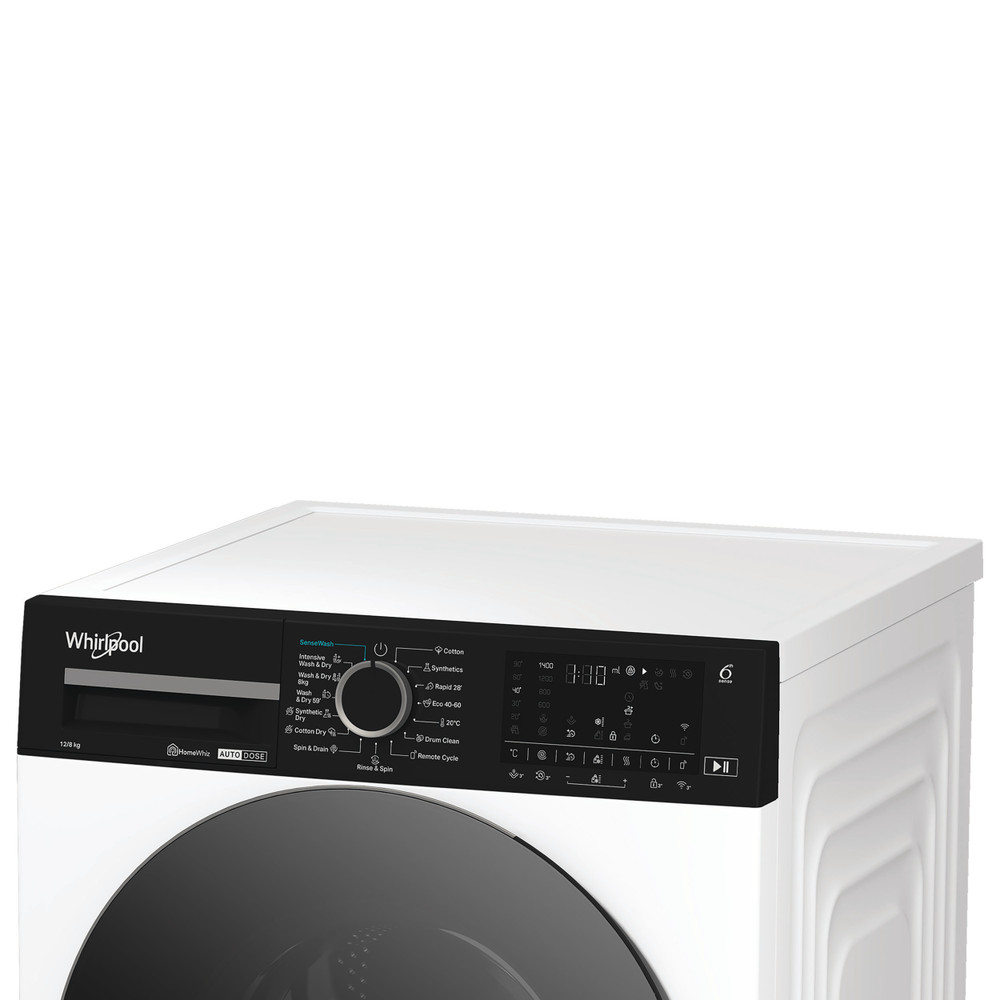 Whirlpool Mosó-szárító Szabadonálló WPD 2836W ADS EE Fehér Elöltöltős Lifestyle control panel