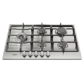 Whirlpool Table de cuisson TGML 761 IX R Inox Gaz Frontal top down
