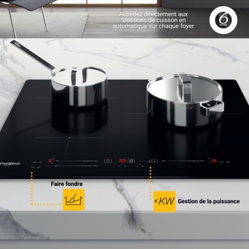 Whirlpool Table de cuisson WS S8460 NE Noir Induction vitroceramic Lifestyle detail