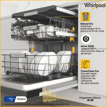 Whirlpool Umývačka riadu Vstavané W0B D841A X Half-integrated C Lifestyle detail