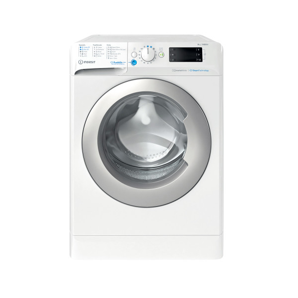 Indesit Perilica za rublje Samostojeći BWE 81496X WSV EE Bijela Prednje punjenje A Frontal