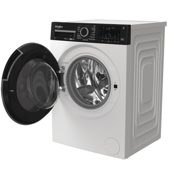 Whirlpool Lave-linge Pose-libre WPM 011W ADS BE Blanc Frontal A Perspective open