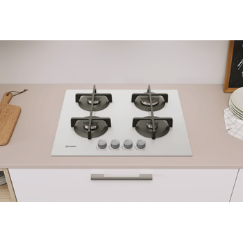 Indesit Placa ING 61T/WH 1 Branco Gás Lifestyle frontal top down