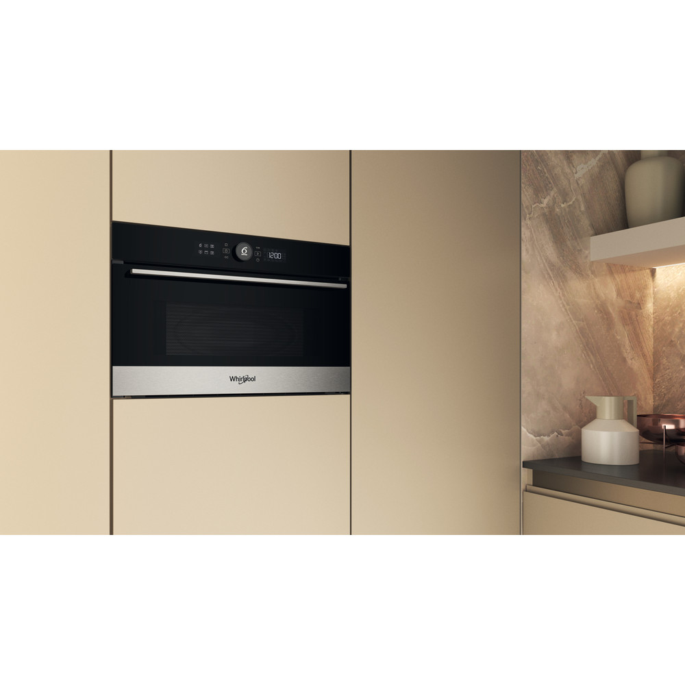 Whirlpool Microwave Built-in WMD54MXUK Stainless steel Electronic 31 MW+Grill function 1000 Lifestyle perspective
