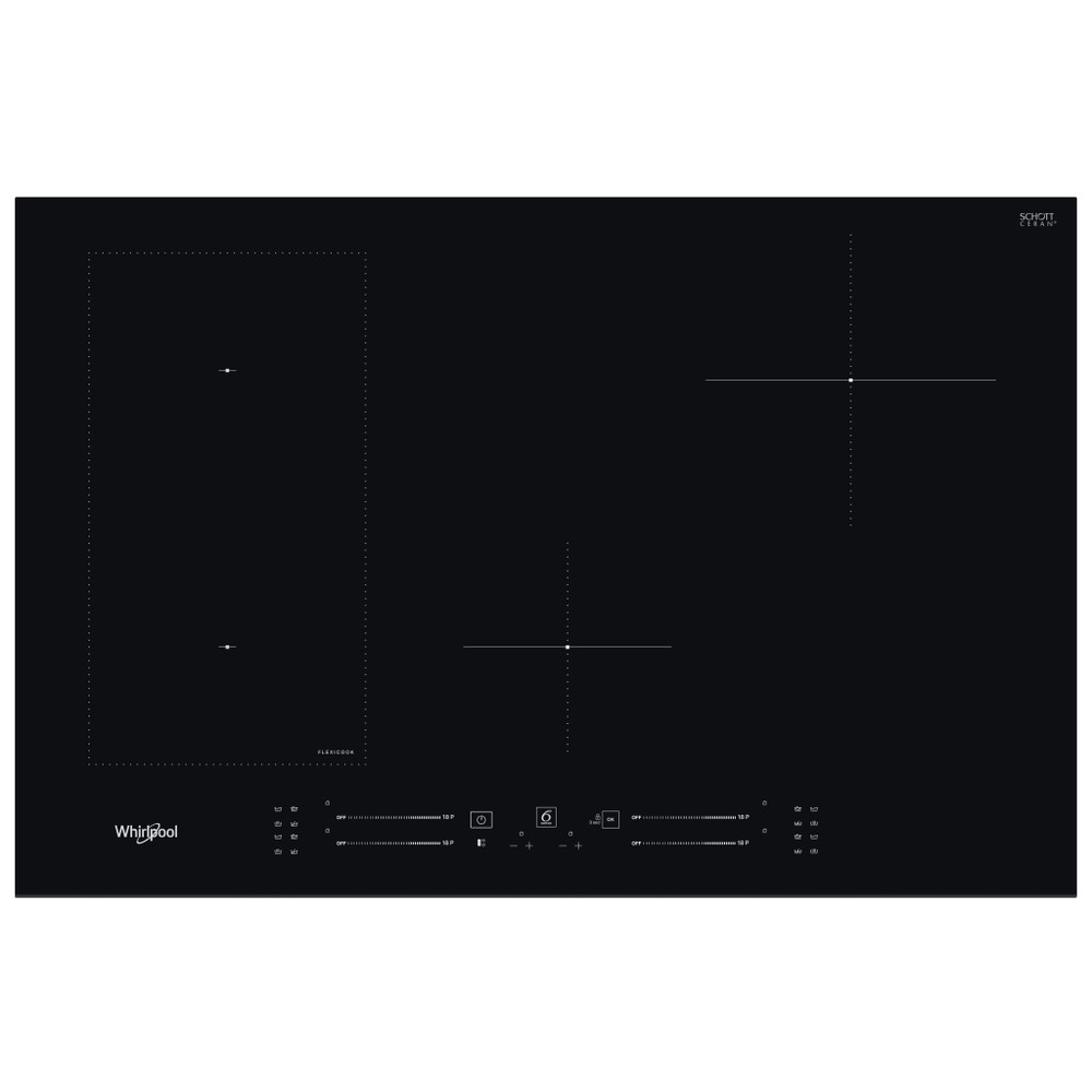 Whirlpool Kookplaat WL S3377 BF Zwart Induction vitroceramic Frontal