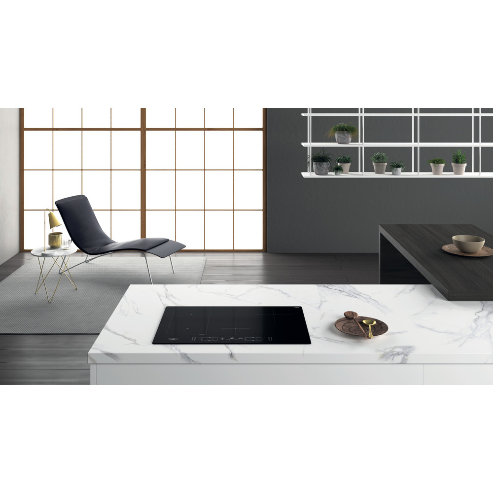 Whirlpool Table de cuisson WL B2977 NE Noir Induction vitroceramic Lifestyle frontal top down
