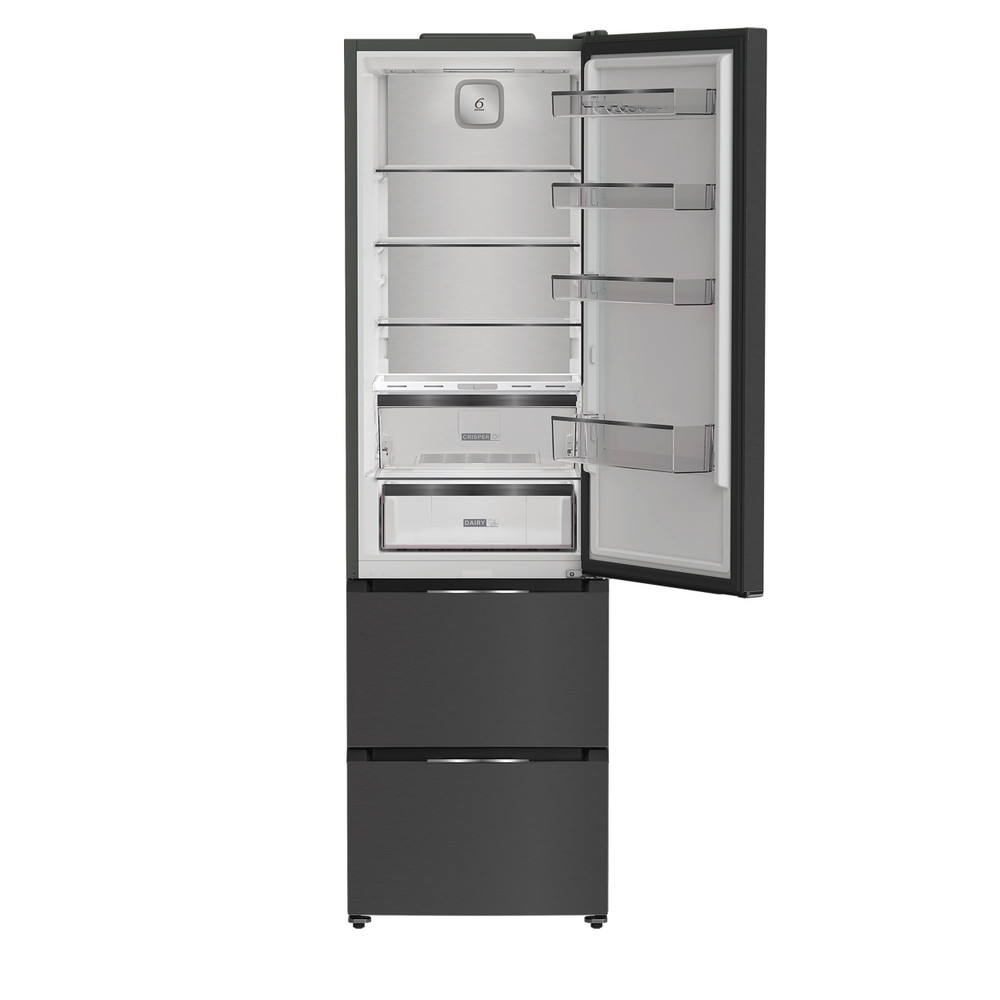 Whirlpool Fridge/freezer combination Freestanding WHKF 6352 XBR5UK Silver 2 doors Frontal open