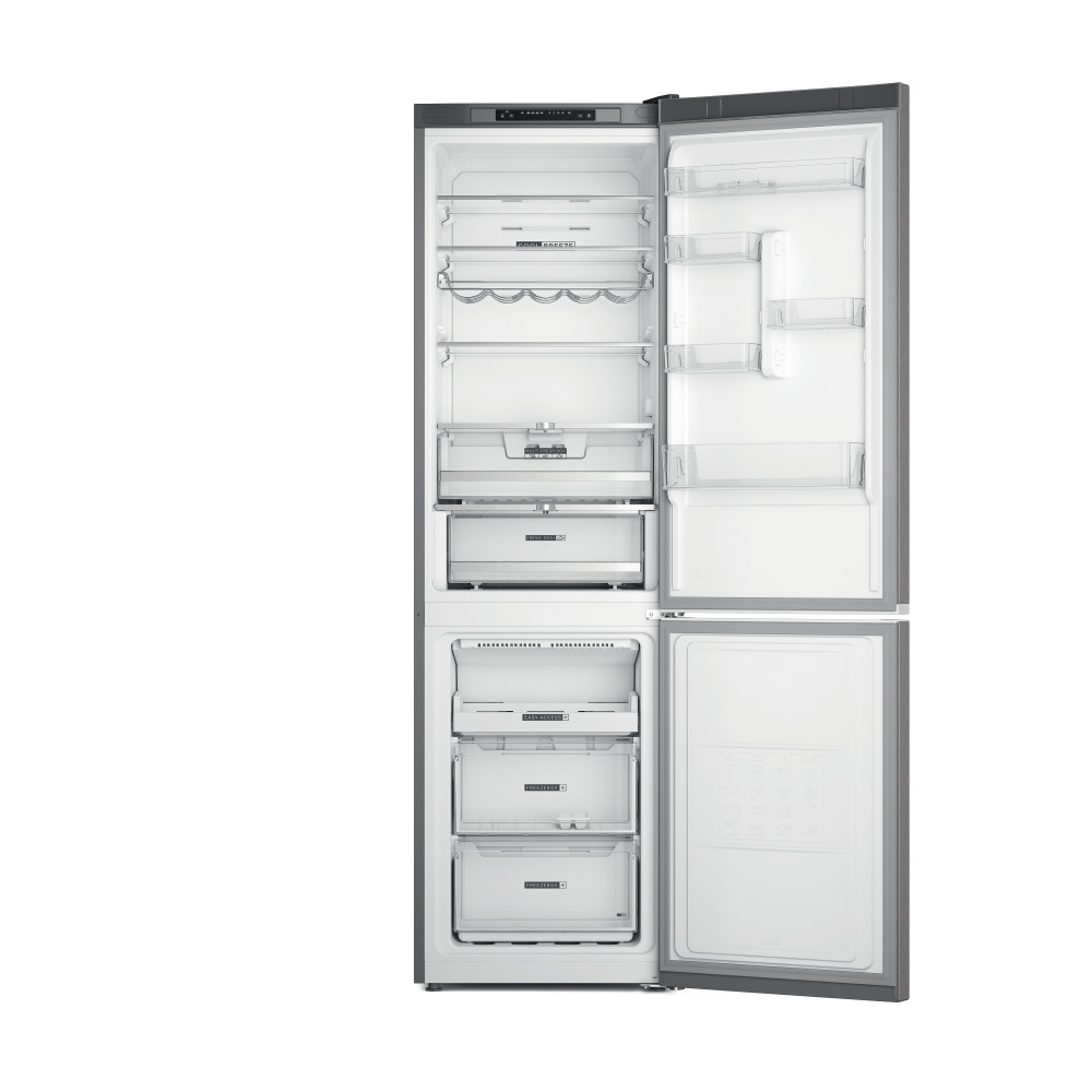 Bauknecht Køleskab/fryser kombination Fritstående KGNF 20CMIN Optic Inox 2 doors Frontal open