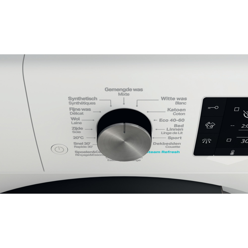 Whirlpool Lave-linge Pose-libre FFD 10489E BV BE Blanc Frontal A Control panel