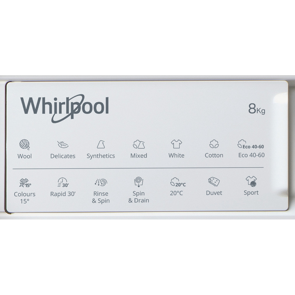 Whirlpool Washing machine Built-in BI WMWG 81485 UK White Front loader B Program