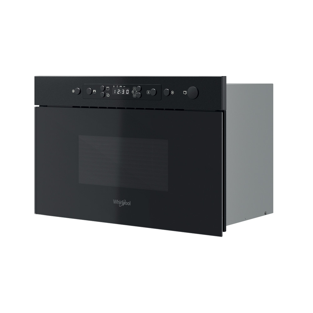 Whirlpool Microunde Încorporabil MBNA920B Negru Electronic 22 Funcţie MW şi grill 750 Perspective