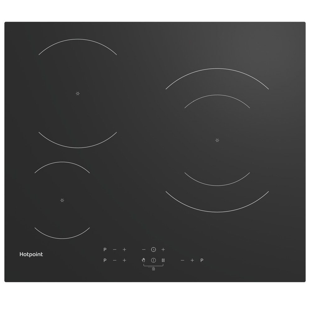Hotpoint Encimera HS Q2860 NE Negro Induction vitroceramic Frontal top down