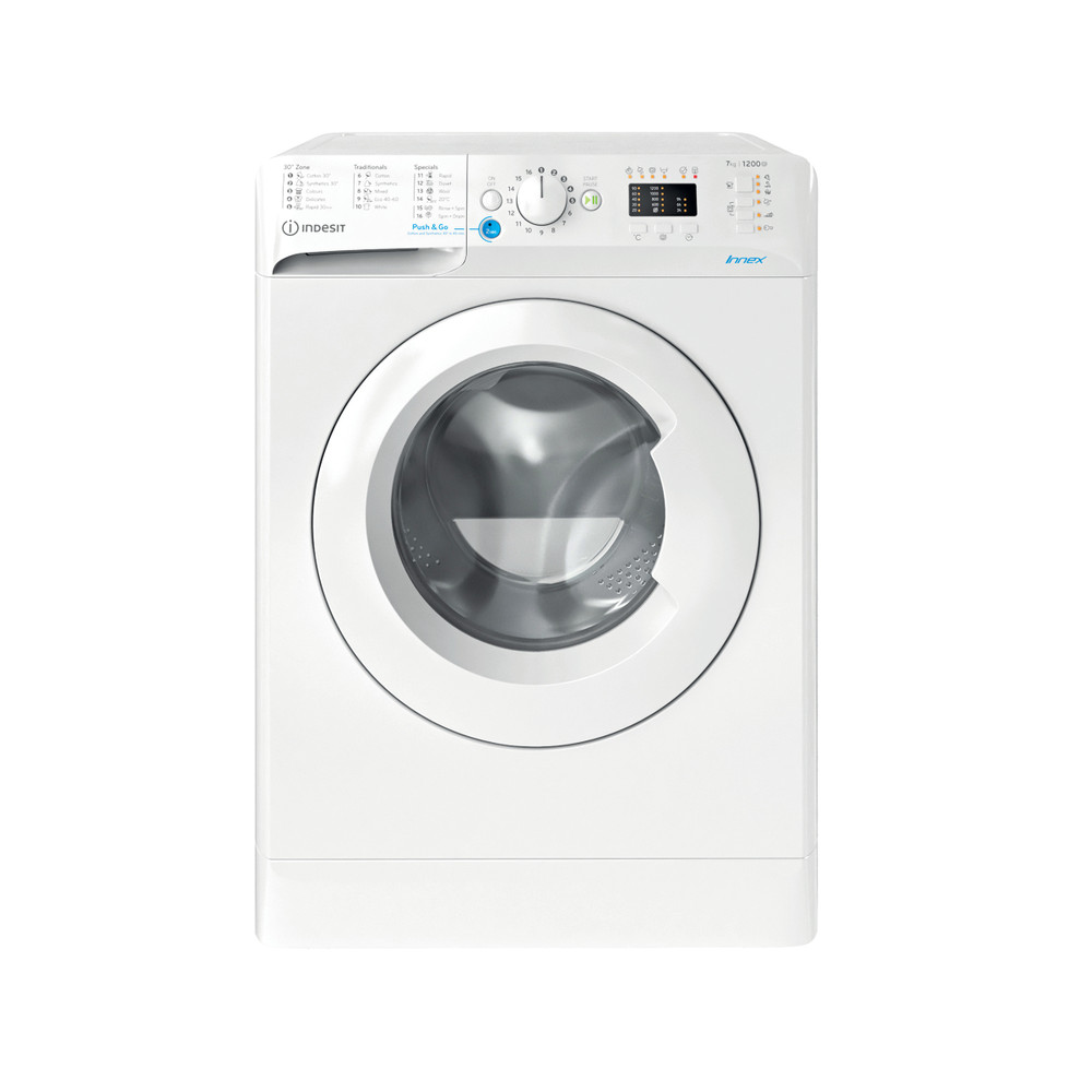 Indesit Mosógép Szabadonálló BWSA 71251 W EE N Fehér Elöltöltős E Frontal