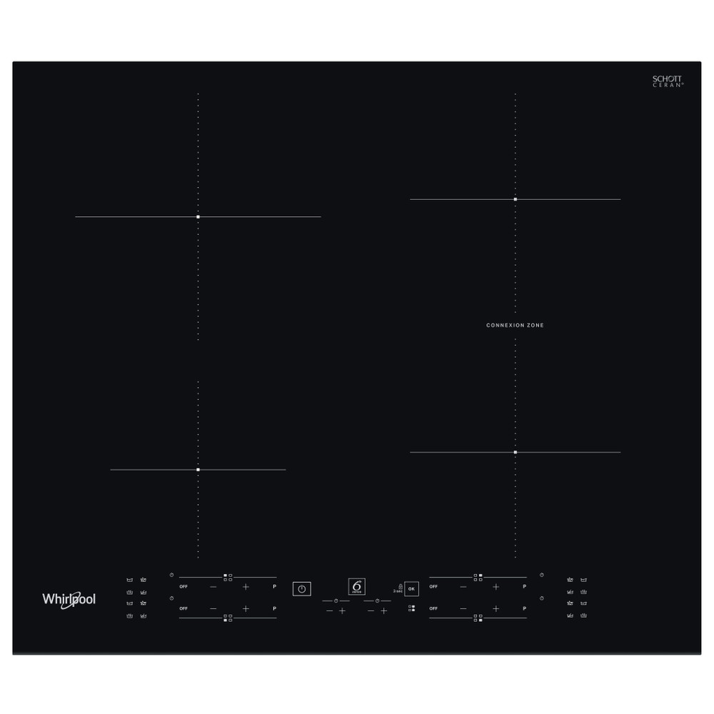 Whirlpool Koketopp WB B3960 BF Svart Induction vitroceramic Frontal