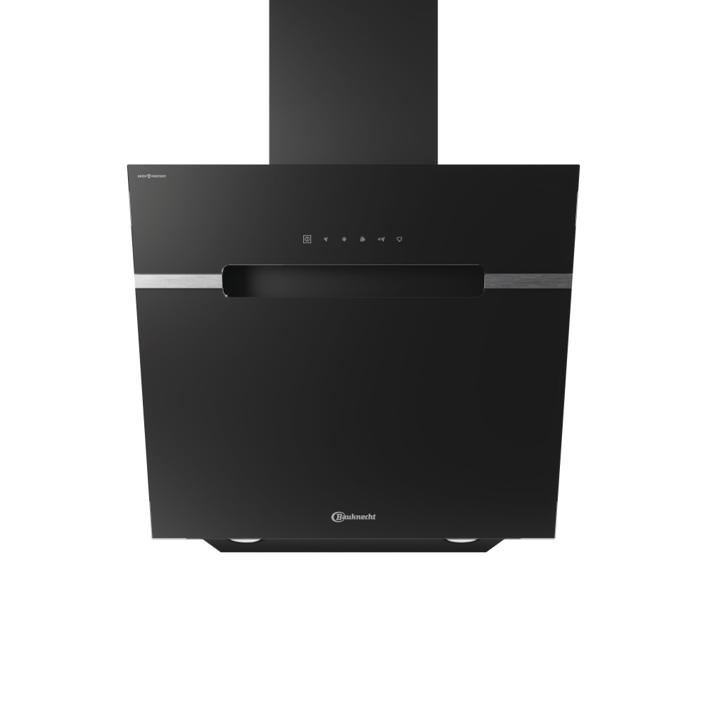 Bauknecht Hotte Encastrable BHVS 61F LT DP K Noir Bevestigd aan de muur Electronique Frontal