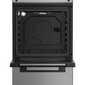 Indesit Fogão I5G1KMS Prata Gás Frontal open