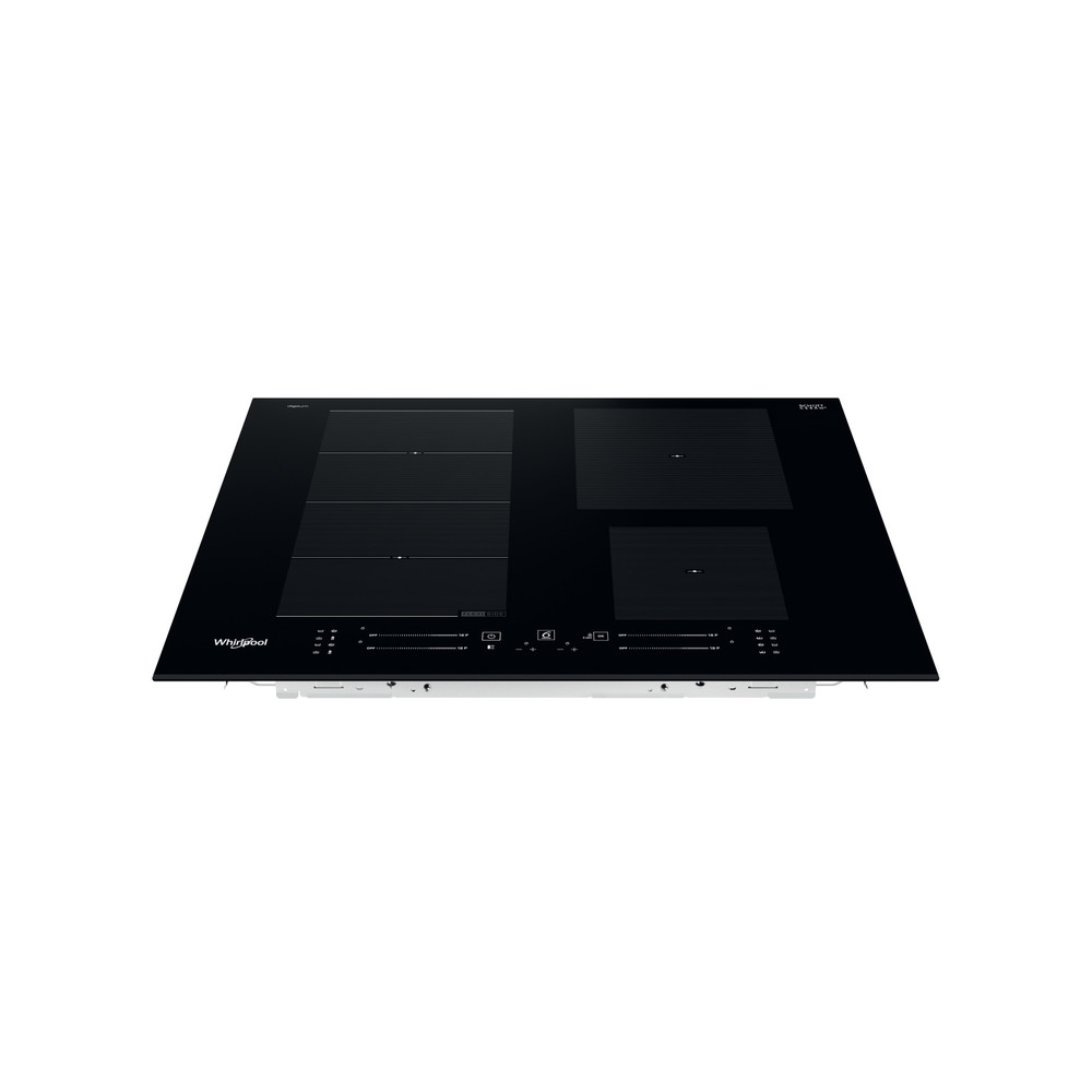 Whirlpool Table de cuisson WF S9365 BF/IXL Noir Induction vitroceramic Frontal top down