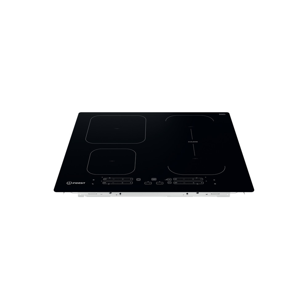 Indesit Table de cuisson IB 65B60 NE Noir Induction vitroceramic Frontal top down