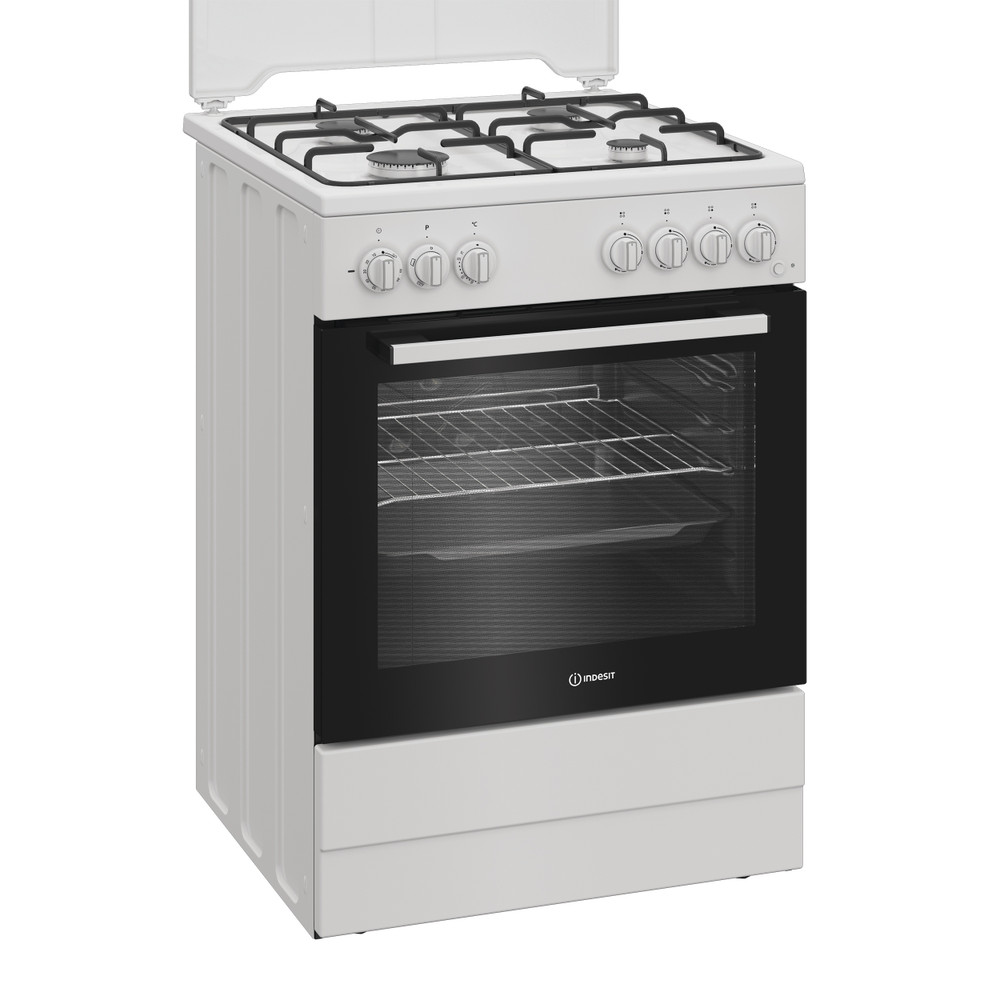 Indesit Κουζίνα I6G3PMW Λευκό Αερίου Perspective