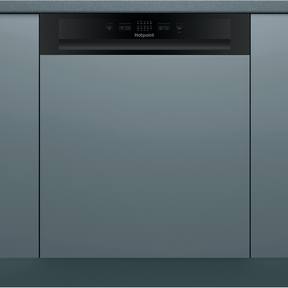 Hotpoint semi integrated dishwasher black top