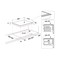 Whirlpool Μονάδα εστιών AKT 8090 LX Μαύρο Radiant vitroceramic Technical drawing