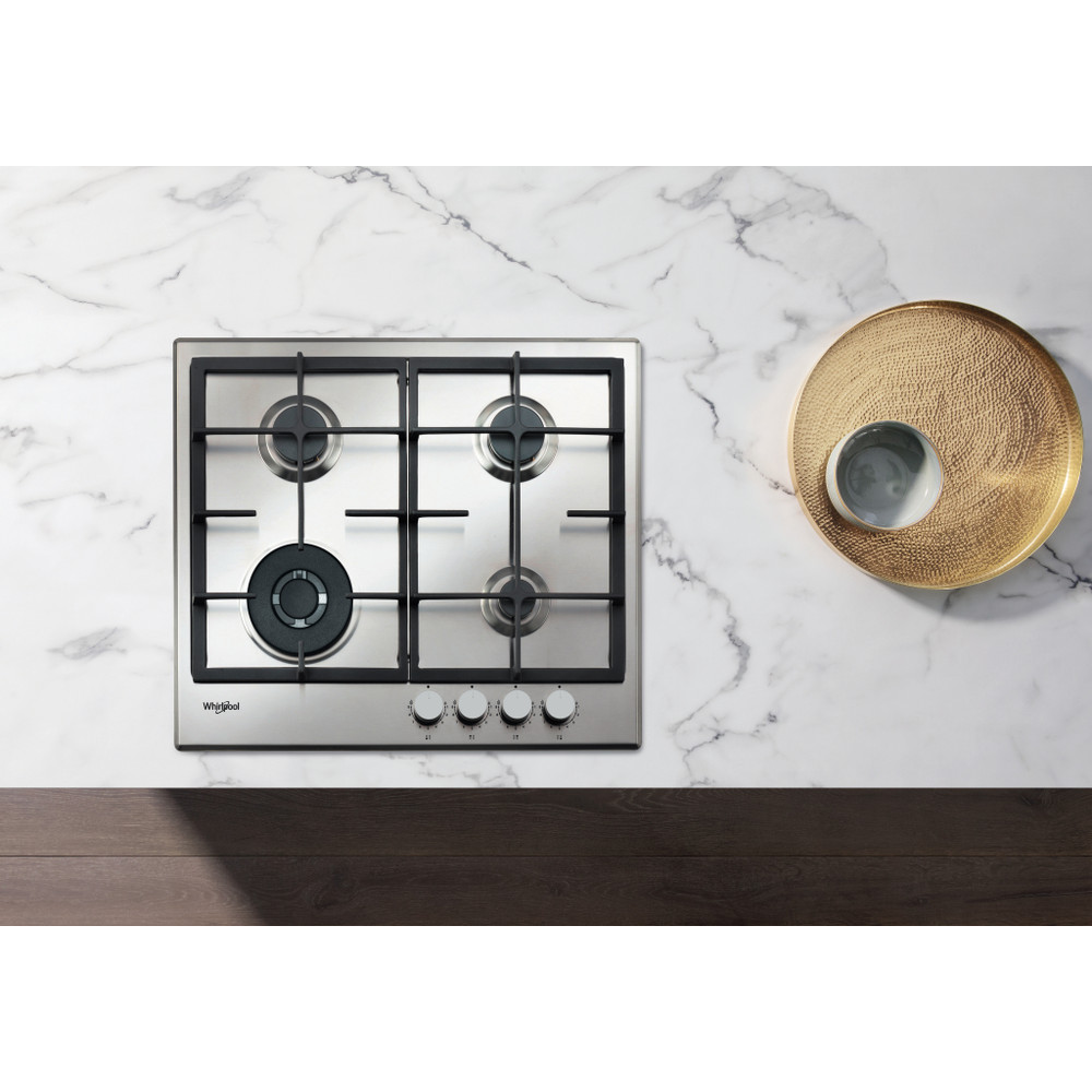 Whirlpool Kookplaat GMAL 6422/IXL Inox Gas Lifestyle frontal