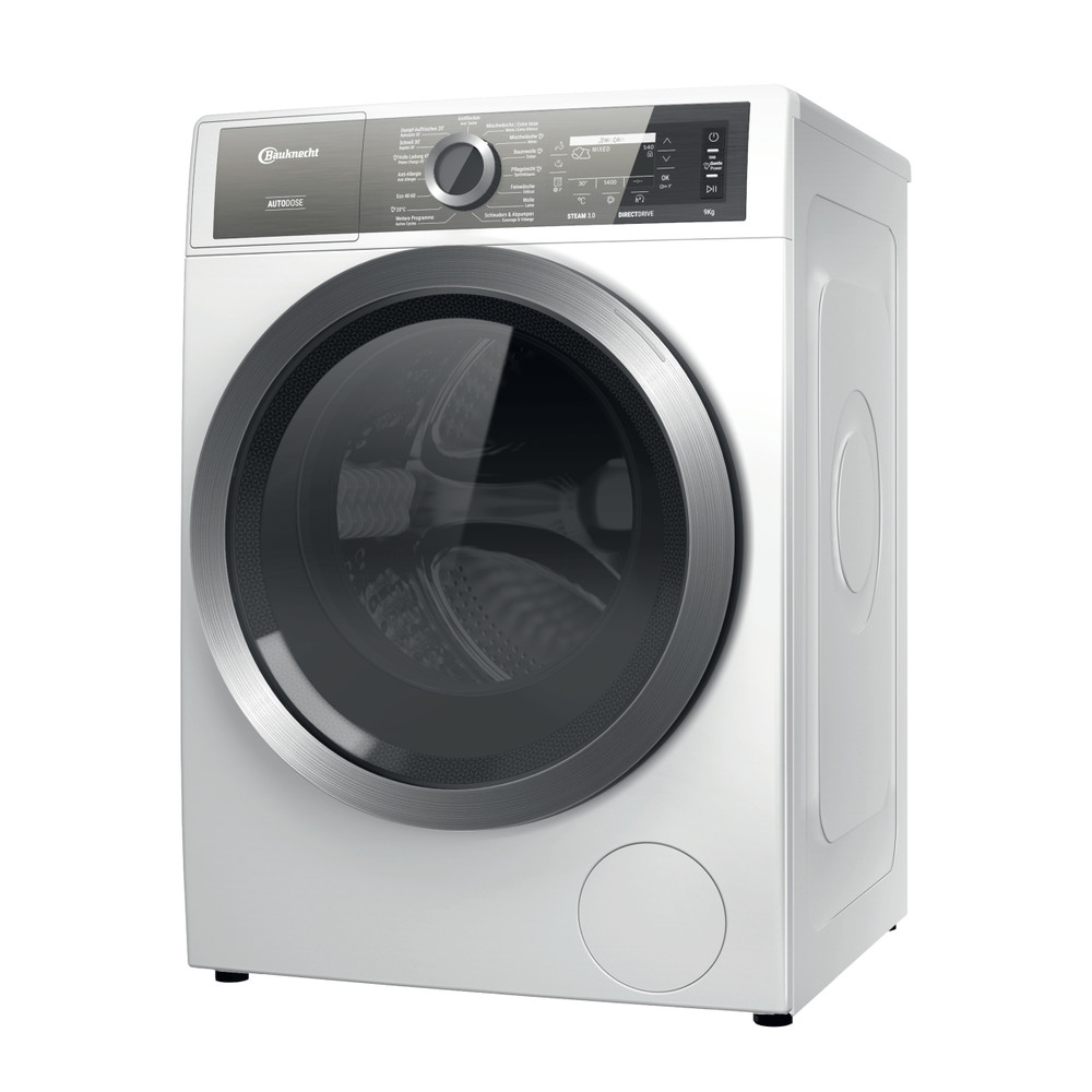 Bauknecht Waschmaschine Standgerät B8 99AD SILENCE CH Weiss Frontlader A Perspective