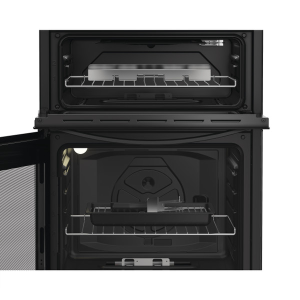 Indesit Double Cooker IDG6GB Black A+ Lifestyle frontal open