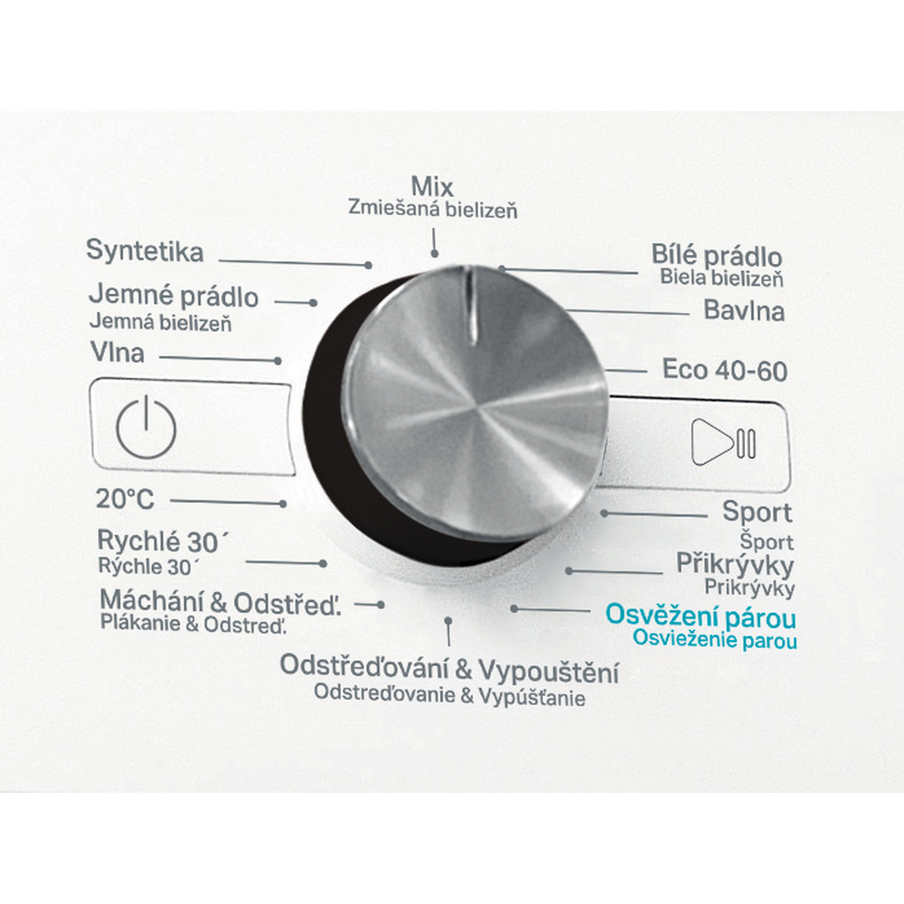 Whirlpool Pračka Volně stojící FFB 8489 BV CS Bílá Předem plněná A Control panel