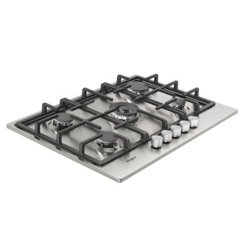 Whirlpool Table de cuisson TKRL 761 IX K Inox Gaz Perspective