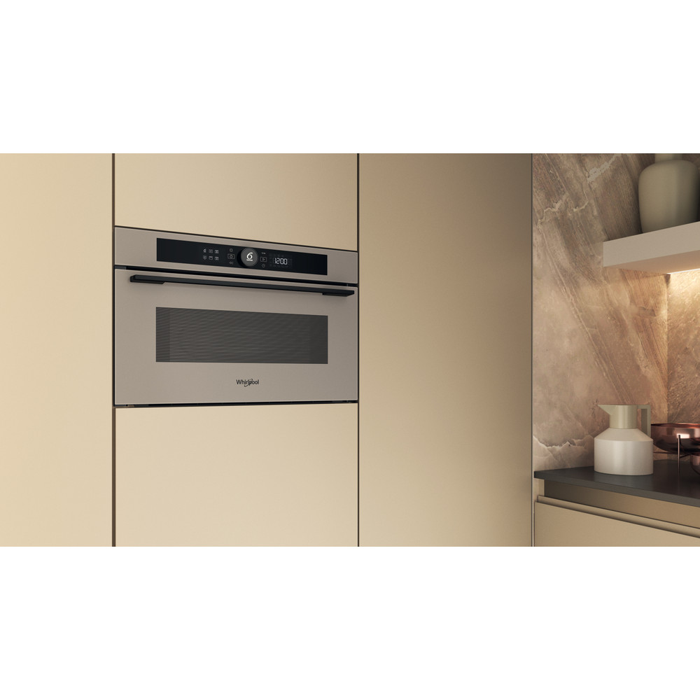 Whirlpool Mikrohullámú sütő Beépíthető WMD54MBG Urban beige Elektromos 31 Mikrohullám+Grill funkció 1000 Lifestyle perspective