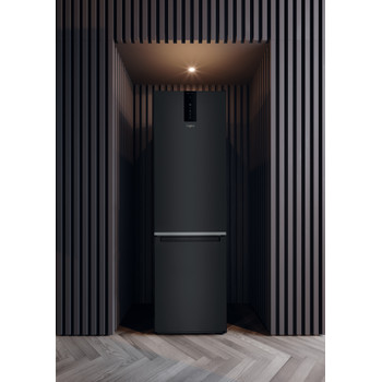 Whirlpool Hűtő/fagyasztó kombináció Szabadonálló W9 931D KS Fekete/Inox 2 doors Lifestyle frontal