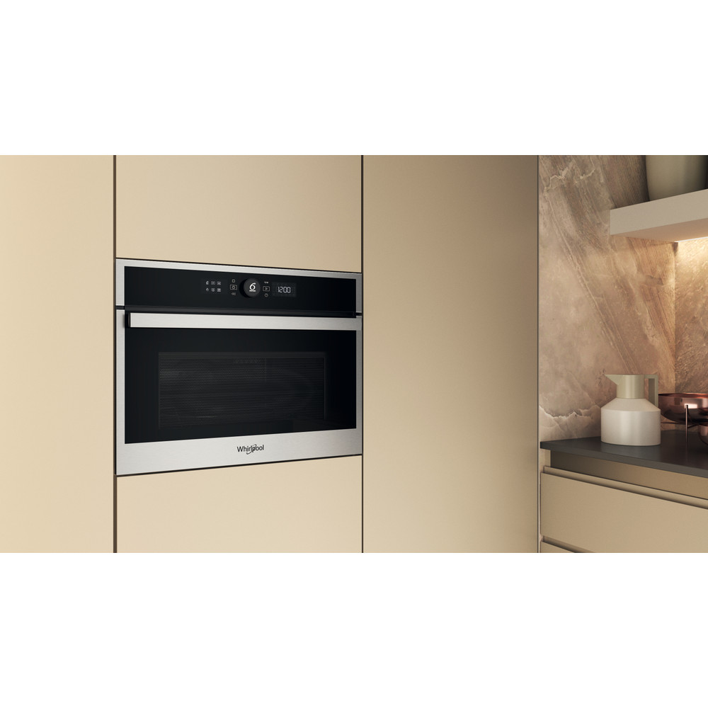 Whirlpool Microondas Encastre WMW47HMX Inox Electrónico 40 MW-Combi 900 Lifestyle perspective