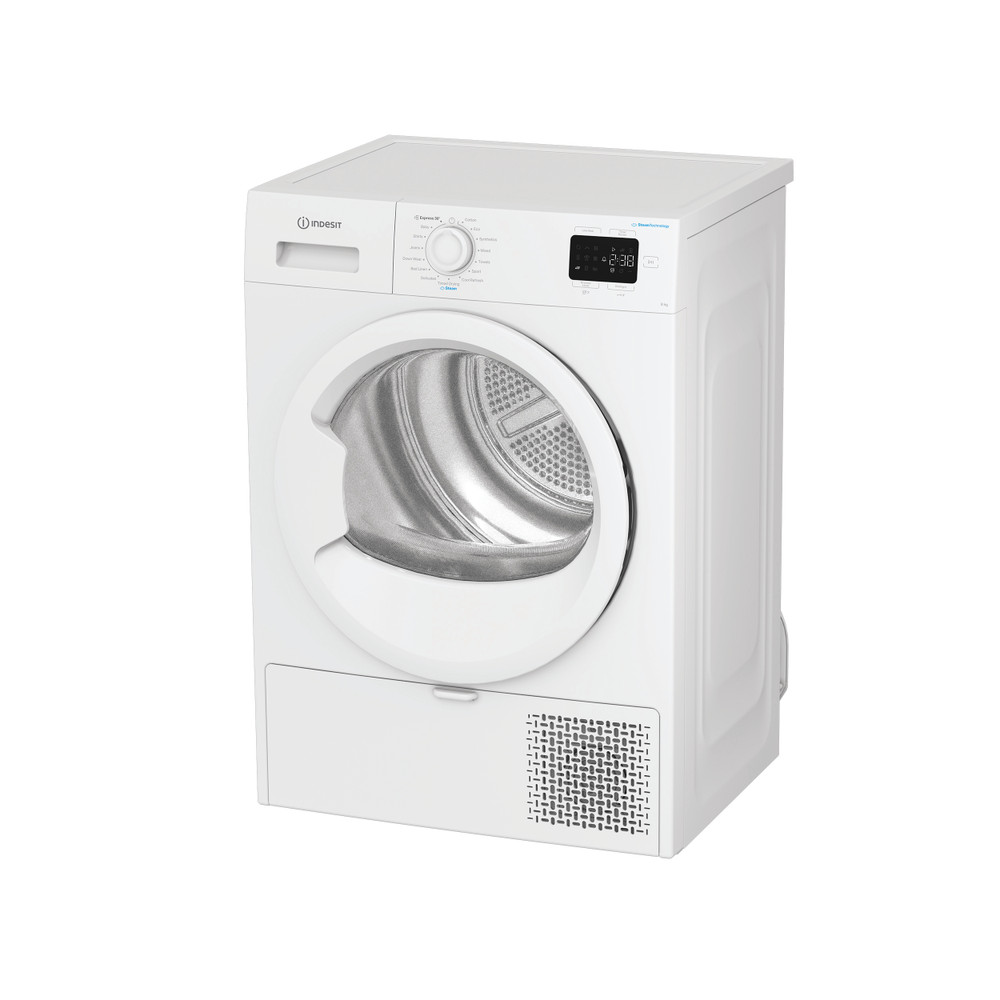 Indesit Dryer IDH E80W IRE White Perspective