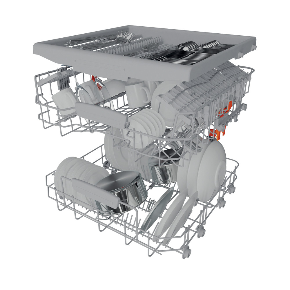 Hotpoint_Ariston Съдомиялна машина За вграждане HIC 3C26N WF За пълно вграждане E Technical Translucent