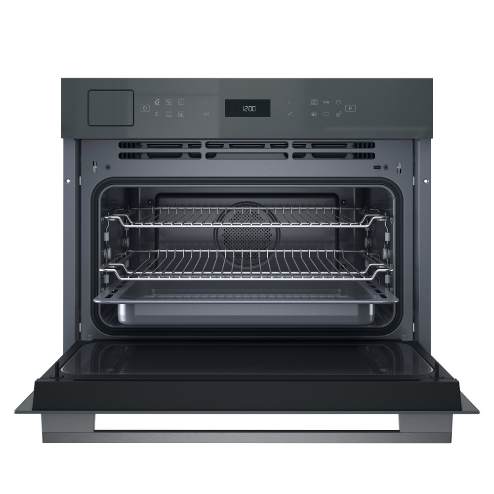 Whirlpool Microgolfoven Inbouw WCT7A9PHTSSG Stardust grey glossy Elektronisch 53 Combimicrogolfoven 950 Frontal open