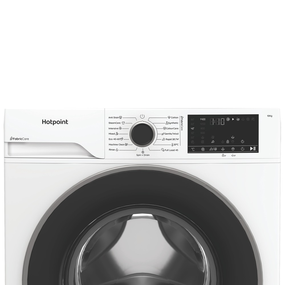 Hotpoint Перална машина Свободностоящ HB 103 CARE EE Бял Предно зареждане A Control panel