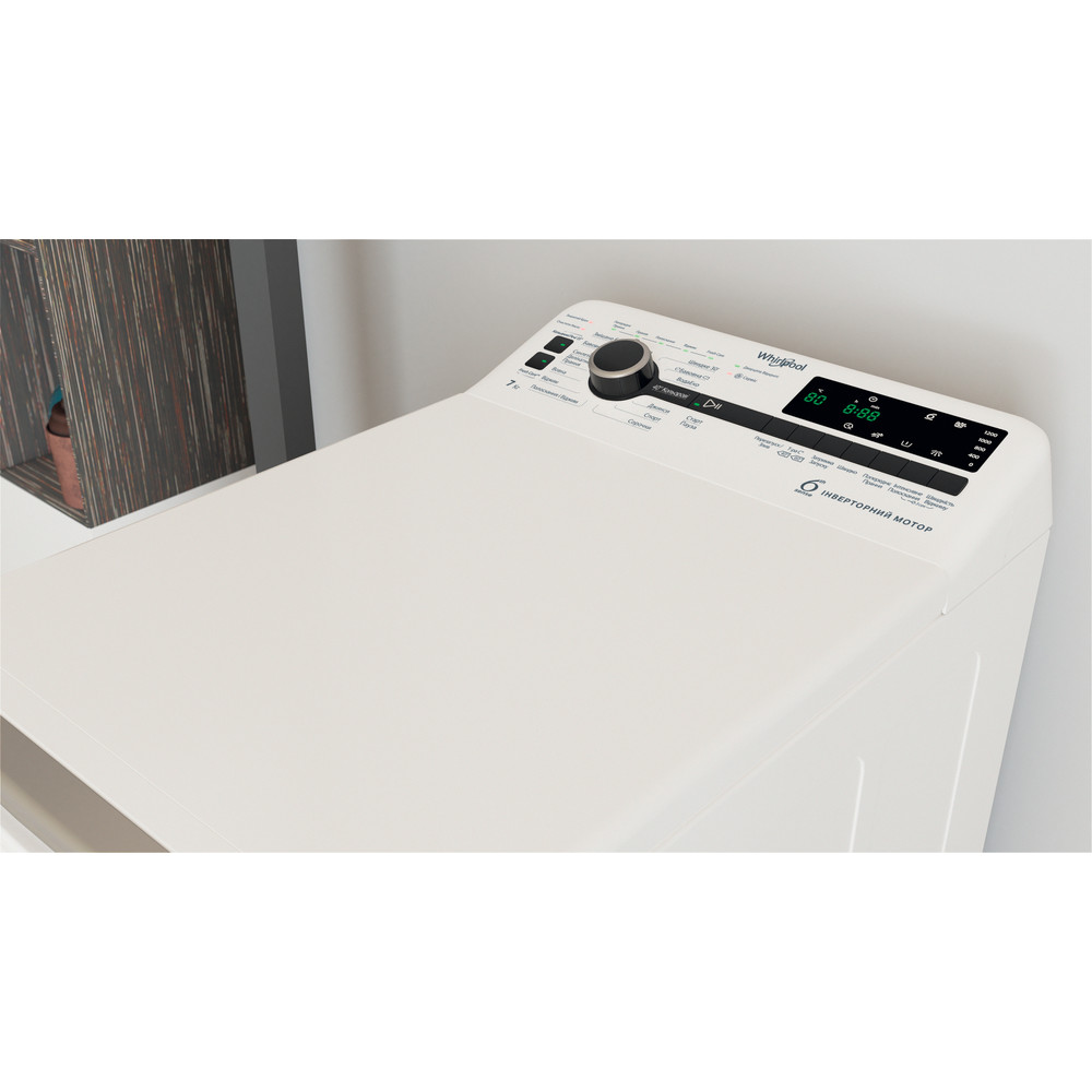 Whirlpool Пральна машина Соло TDLRB 7222BS UA Білий Top loader A+++ Lifestyle control panel