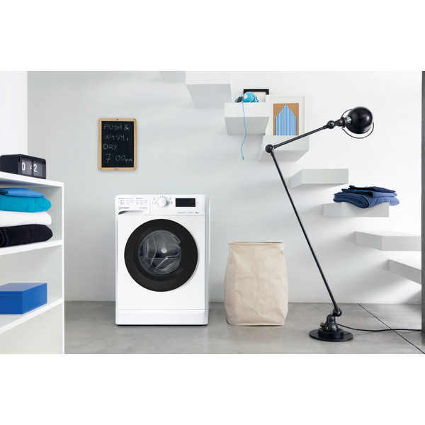 Indesit Пральна машина Соло OMTWE 81283 WK EU Білий Front loader A+++ Lifestyle perspective