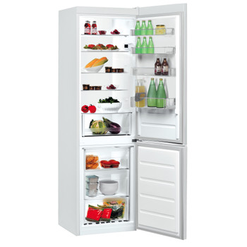 Indesit Combinación de frigorífico / congelador Libre instalación LI9 S2E W Blanco global 2 doors Perspective open