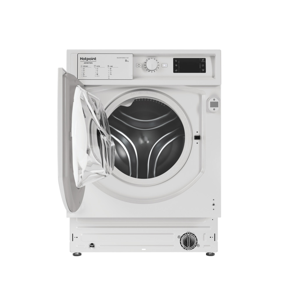 Hotpoint_Ariston Maşină de spălat rufe Încorporabil BI WMHG 81485 EU Alb Încărcare frontală B Frontal open