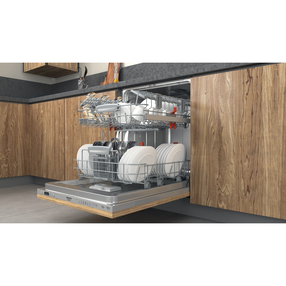 Hotpoint_Ariston Lave-vaisselle Encastrable HIO 3T141 W Encastrable C Lifestyle perspective open