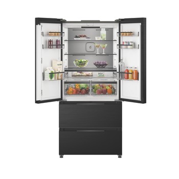 Whirlpool Kombinovaná chladnička s mrazničkou Volně stojící WHG2 6514 XK6E ARC 764 Manhattan Gray 4 doors Lifestyle frontal open