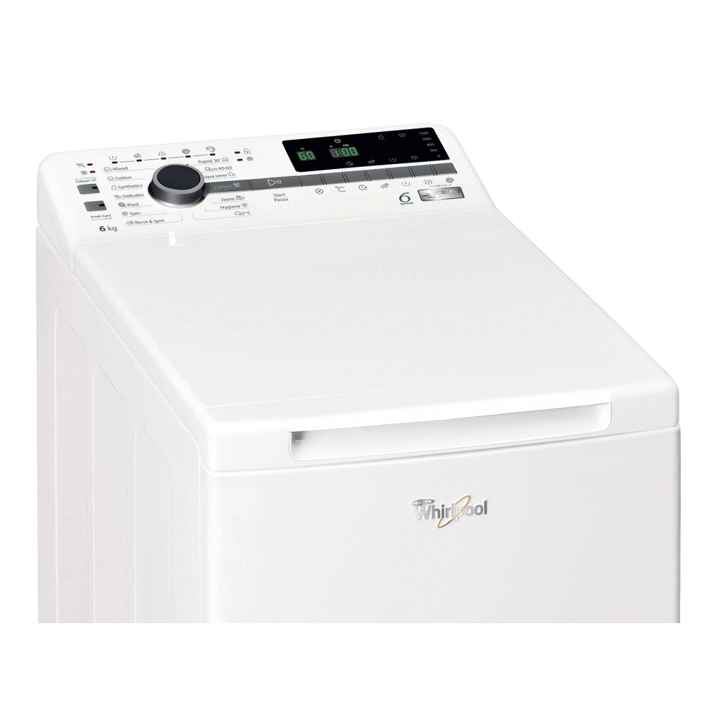 Whirlpool Mosógép Szabadonálló TDLR 6242BS EU/N Fehér Felültöltős C Control panel