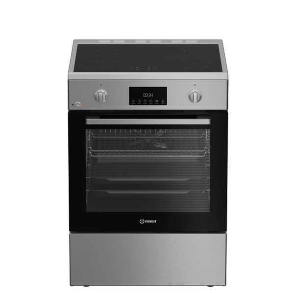 Indesit Κουζίνα I6I8LCSX Inox Ηλεκτρική Frontal