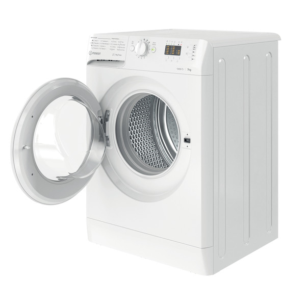 Indesit Πλυντήριο ρούχων Ελεύθερο MTWA 71252 W EE Λευκό Front loader Ε Perspective open