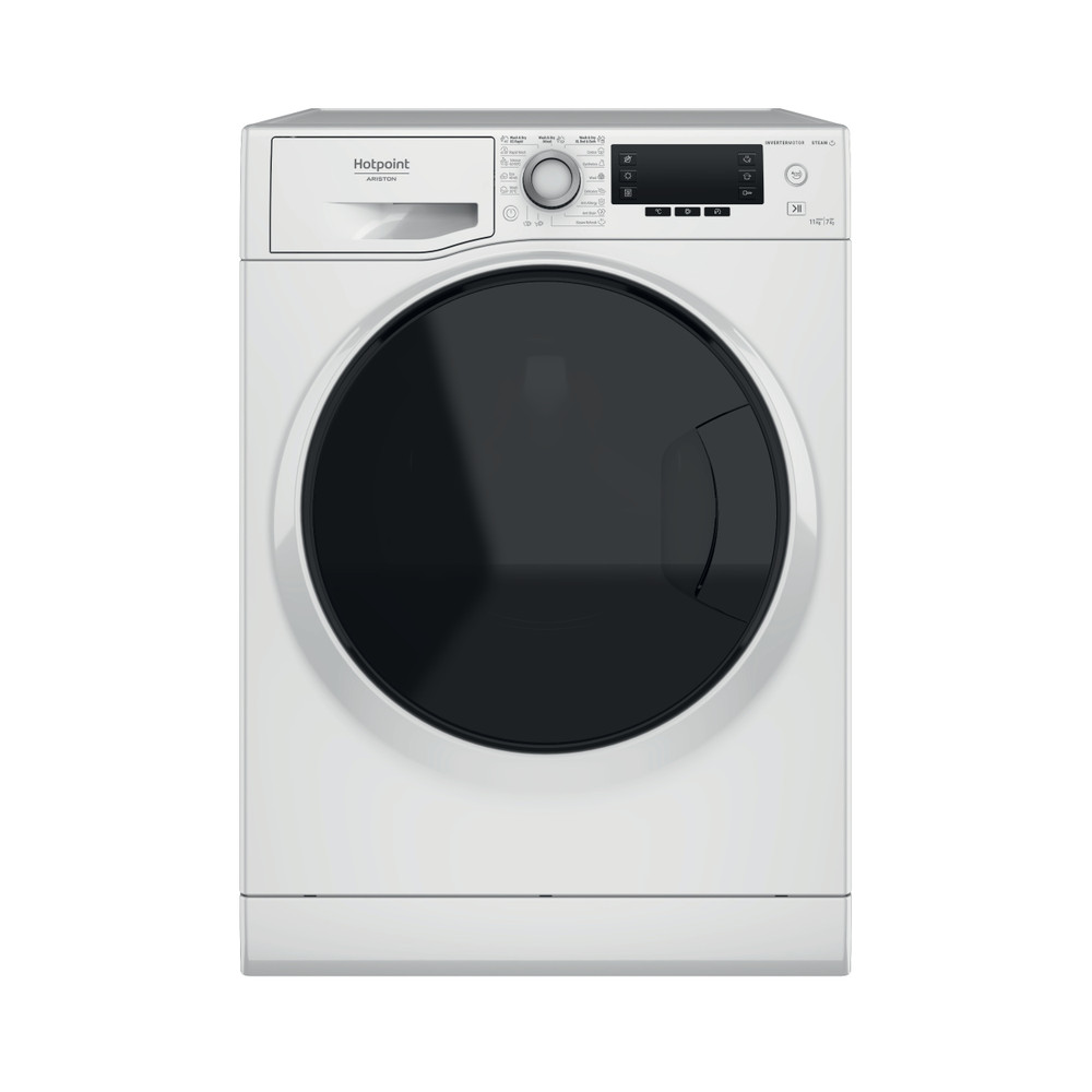 Hotpoint_Ariston Pesumasin-kuivati Vabaltseisev NDD 11725 DA EE Valge Eestlaetav Frontal