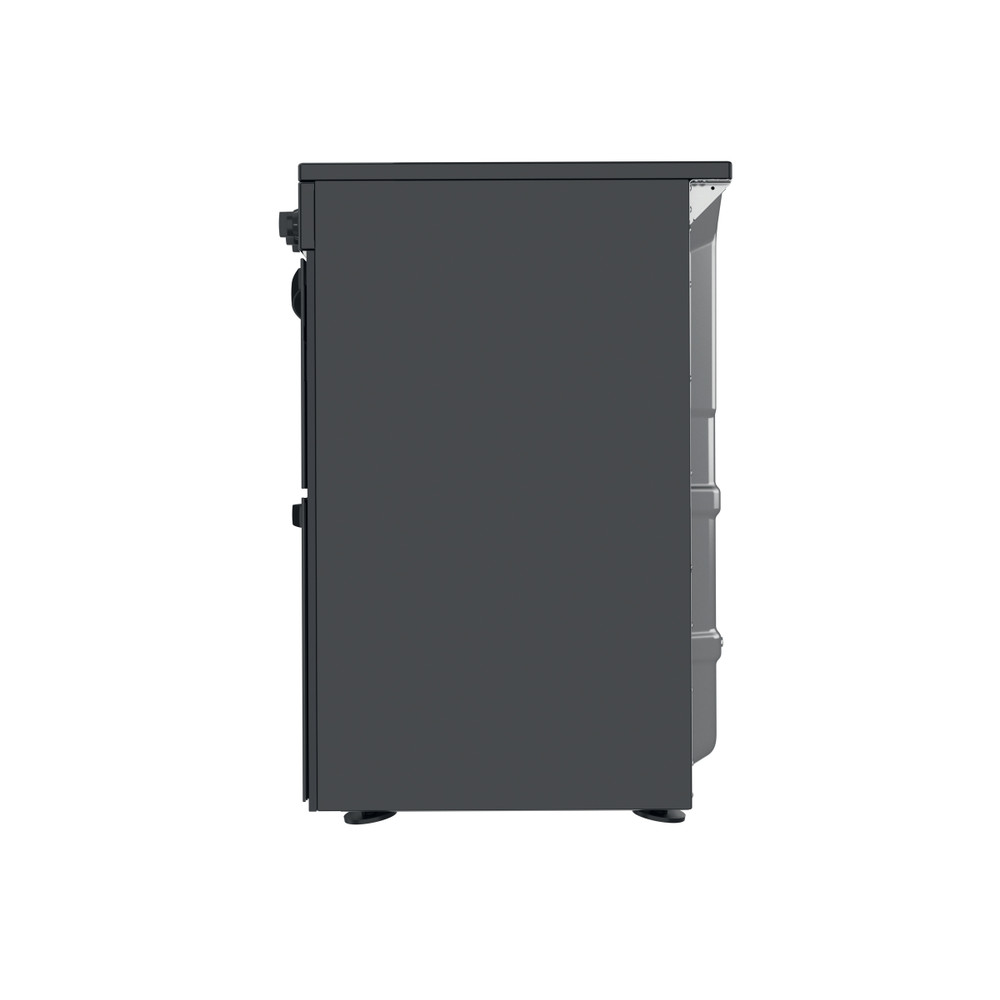 Indesit Double Cooker ID67V9KMB/UK Black A Back / Lateral